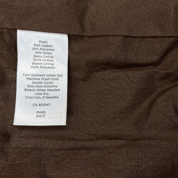 Talbots Petites Military Riding Waxed Cotton Lightweight Coat Jacket Women's 8P - Picture 5 of 9